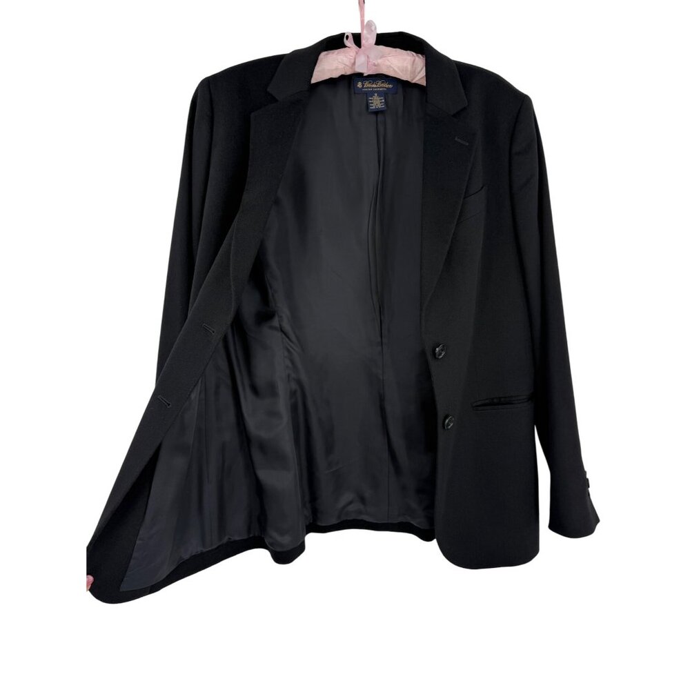 Brooks Brothers Loro Piana Black Italian Luxury Cashmere Blazer Jacket Workwear - Picture 11 of 16